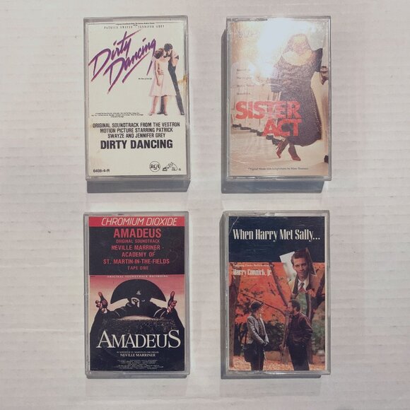 80s Soundtrack Cassette Tape Lot - Dirty Dancing, Sister Act, Harry Met Sally - Picture 1 of 7